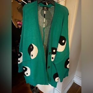 Yin Yang Oversized Cardigan (worn once)